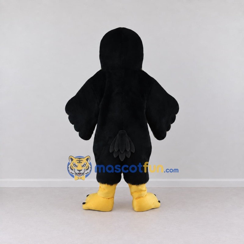 Custom Black and Yellow Bird Character Mascot Costume Adult Full Body Suit for School Events Custom Black and Yellow Bird Character Mascot Costume Adult Full Body Suit for School Events