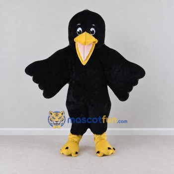 Custom Black and Yellow Bird Character Mascot Costume Adult Full Body Suit for School Events Custom Black and Yellow Bird Character Mascot Costume Adult Full Body Suit for School Events