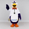 Custom Purple and White Penguin Doctor Character Mascot Costume Adult Full Body Suit for Community Events Custom Purple and White Penguin Doctor Character Mascot Costume Adult Full Body Suit for Community Events