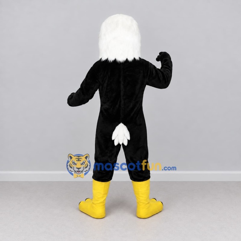 Custom Black and White Bald Eagle Character Mascot Costume Adult Full Body Suit for Sports Events Custom Black and White Bald Eagle Character Mascot Costume Adult Full Body Suit for Sports Events