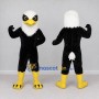Custom Black and White Bald Eagle Character Mascot Costume Adult Full Body Suit for Sports Events