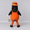 Custom Black and Orange Mole Character in Workwear Mascot Costume Adult Full Body Suit for Community Events Custom Black and Orange Mole Character in Workwear Mascot Costume Adult Full Body Suit for Community Events
