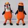 Custom Black and Orange Mole Character in Workwear Mascot Costume Adult Full Body Suit for Community Events