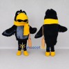 Custom Black and Yellow Bird Character with a Scarf Mascot Costume Adult Full Body Suit for School Events Custom Black and Yellow Bird Character with a Scarf Mascot Costume Adult Full Body Suit for School Events