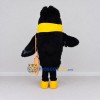 Custom Black and Yellow Bird Character with a Scarf Mascot Costume Adult Full Body Suit for School Events Custom Black and Yellow Bird Character with a Scarf Mascot Costume Adult Full Body Suit for School Events