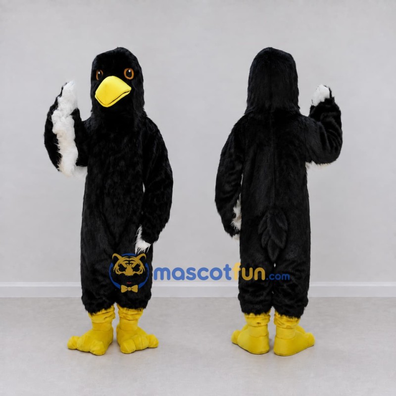 Custom Black and Yellow Bird Character Mascot Costume Adult Full Body Suit for Wildlife Events Custom Black and Yellow Bird Character Mascot Costume Adult Full Body Suit for Wildlife Events