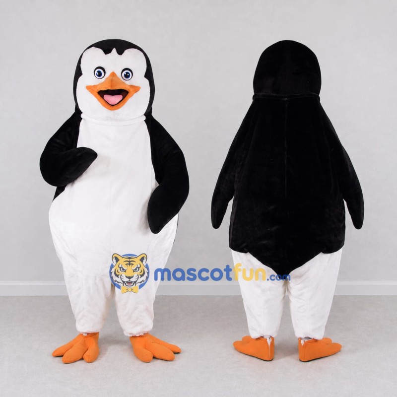 Custom Black and White Penguin Character Mascot Costume Adult Full Body Suit for Ocean Events Custom Black and White Penguin Character Mascot Costume Adult Full Body Suit for Ocean Events