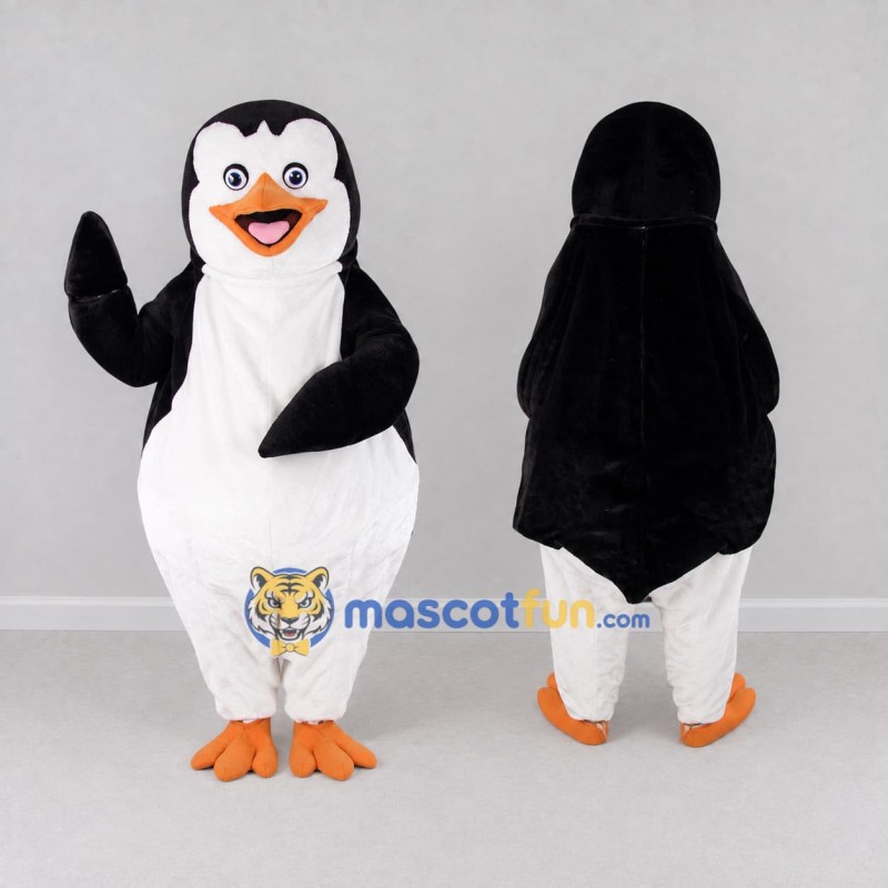 Custom Black and White Penguin Character Mascot Costume Adult Full Body Suit for Ocean Events Custom Black and White Penguin Character Mascot Costume Adult Full Body Suit for Ocean Events