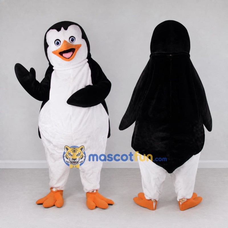 Custom Black and White Penguin Character Mascot Costume Adult Full Body Suit for Ocean Events Custom Black and White Penguin Character Mascot Costume Adult Full Body Suit for Ocean Events
