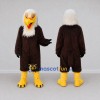 Custom Brown and White Bald Eagle Character Mascot Costume Adult Full Body Suit for Sports Events