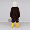 Custom Brown and White Bald Eagle Character Mascot Costume Adult Full Body Suit for Sports Events