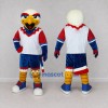 Custom White Red and Blue Eagle Character in Sportswear Mascot Costume Adult Full Body Suit for Sports Events
