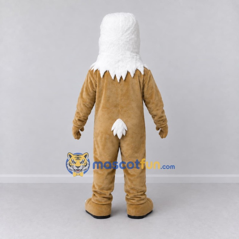 Custom Tan and White Eagle Character Mascot Costume Adult Full Body Suit for Sports Events Custom Tan and White Eagle Character Mascot Costume Adult Full Body Suit for Sports Events