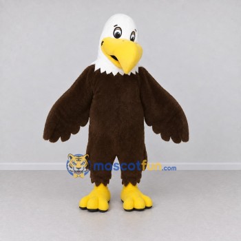 Custom Brown and White Bald Eagle Character Mascot Costume Adult Full Body Suit for Sports Events