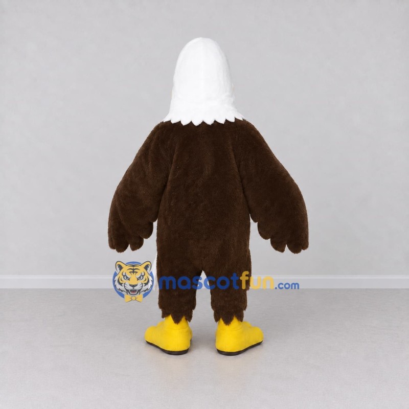 Custom Brown and White Bald Eagle Character Mascot Costume Adult Full Body Suit for Sports Events Custom Brown and White Bald Eagle Character Mascot Costume Adult Full Body Suit for Sports Events