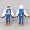 Custom White and Blue Eagle Character in Formalwear Mascot Costume Adult Full Body Suit for Theme Parties Custom White and Blue Eagle Character in Formalwear Mascot Costume Adult Full Body Suit for Theme Parties