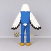 Custom White and Blue Eagle Character in Formalwear Mascot Costume Adult Full Body Suit for Theme Parties Custom White and Blue Eagle Character in Formalwear Mascot Costume Adult Full Body Suit for Theme Parties
