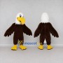 Custom Brown and White Bald Eagle Character Mascot Costume Adult Full Body Suit for Sports Events