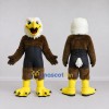 Custom Brown and White Eagle Character in a Singlet Mascot Costume Adult Full Body Suit for Sports Events Custom Brown and White Eagle Character in a Singlet Mascot Costume Adult Full Body Suit for Sports Events