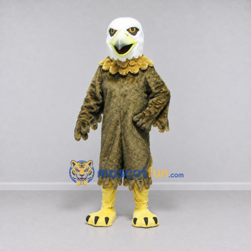 Custom Olive and White Eagle Character Mascot Costume Adult Full Body Suit for Sports Events Custom Olive and White Eagle Character Mascot Costume Adult Full Body Suit for Sports Events