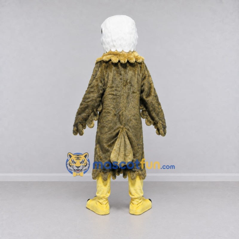 Custom Olive and White Eagle Character Mascot Costume Adult Full Body Suit for Sports Events Custom Olive and White Eagle Character Mascot Costume Adult Full Body Suit for Sports Events