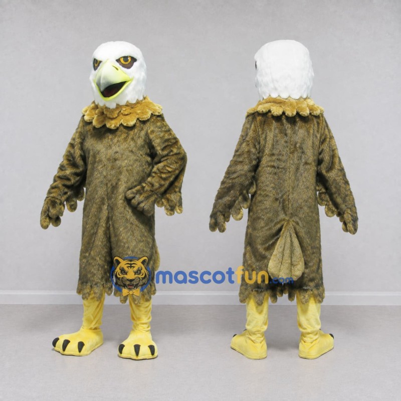 Custom Olive and White Eagle Character Mascot Costume Adult Full Body Suit for Sports Events Custom Olive and White Eagle Character Mascot Costume Adult Full Body Suit for Sports Events
