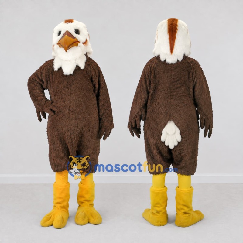 Custom Brown and White Eagle Character Mascot Costume Adult Full Body Suit for Sports Events Custom Brown and White Eagle Character Mascot Costume Adult Full Body Suit for Sports Events