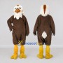 Custom Brown and White Eagle Character Mascot Costume Adult Full Body Suit for Sports Events