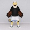 Custom Brown and White Eagle Character in Sportswear Mascot Costume Adult Full Body Suit for Sports Events Custom Brown and White Eagle Character in Sportswear Mascot Costume Adult Full Body Suit for Sports Events