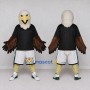 Custom Brown and White Eagle Character in Sportswear Mascot Costume Adult Full Body Suit for Sports Events