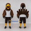 Custom Brown and White Bird Character in a Jersey Mascot Costume Adult Full Body Suit for Sports Events Custom Brown and White Bird Character in a Jersey Mascot Costume Adult Full Body Suit for Sports Events
