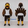 Custom Brown and White Bird Character in a Jersey Mascot Costume Adult Full Body Suit for Sports Events