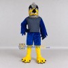 Custom Blue and Gray Eagle Character in Sportswear Mascot Costume Adult Full Body Suit for Sports Events Custom Blue and Gray Eagle Character in Sportswear Mascot Costume Adult Full Body Suit for Sports Events