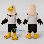 Custom Brown and Cream Eagle Character in Sportswear Mascot Costume Adult Full Body Suit for Sports Events