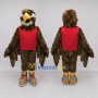 Custom Brown and Red Eagle Character in a Jersey Mascot Costume Adult Full Body Suit for Sports Events