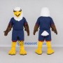 Custom Brown and White Bald Eagle Character in Sportswear Mascot Costume Adult Full Body Suit for Sports Events