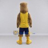 Custom Tan and Yellow Eagle Character in Sportswear Mascot Costume Adult Full Body Suit for Sports Events