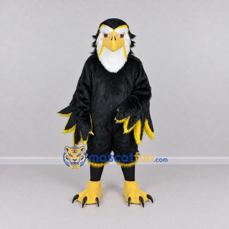 Custom Black and Yellow Eagle Character Mascot Costume Adult Full Body Suit for Sports Events Custom Black and Yellow Eagle Character Mascot Costume Adult Full Body Suit for Sports Events