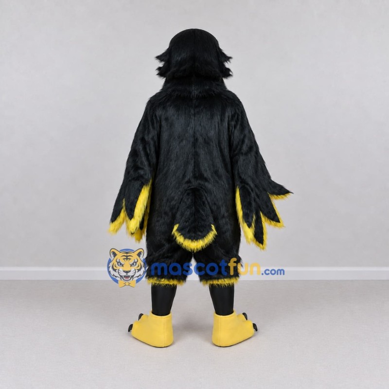 Custom Black and Yellow Eagle Character Mascot Costume Adult Full Body Suit for Sports Events Custom Black and Yellow Eagle Character Mascot Costume Adult Full Body Suit for Sports Events