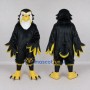 Custom Black and Yellow Eagle Character Mascot Costume Adult Full Body Suit for Sports Events