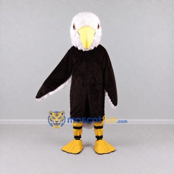 Custom Black and White Eagle Character Mascot Costume Adult Full Body Suit for School Events Custom Black and White Eagle Character Mascot Costume Adult Full Body Suit for School Events