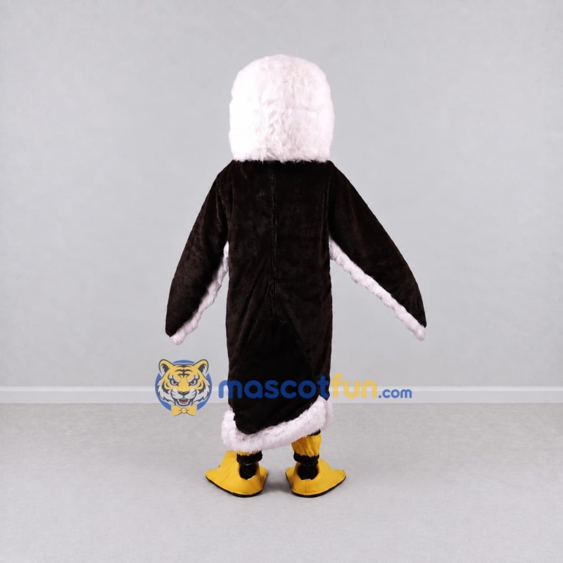 Custom Black and White Eagle Character Mascot Costume Adult Full Body Suit for School Events Custom Black and White Eagle Character Mascot Costume Adult Full Body Suit for School Events