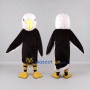 Custom Black and White Eagle Character Mascot Costume Adult Full Body Suit for School Events