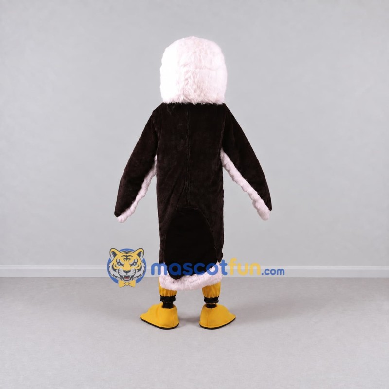 Custom Black and White Eagle Character Mascot Costume Adult Full Body Suit for School Events Custom Black and White Eagle Character Mascot Costume Adult Full Body Suit for School Events