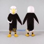 Custom Black and White Eagle Character Mascot Costume Adult Full Body Suit for School Events
