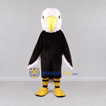 Custom Black and White Eagle Character Mascot Costume Adult Full Body Suit for School Events Custom Black and White Eagle Character Mascot Costume Adult Full Body Suit for School Events