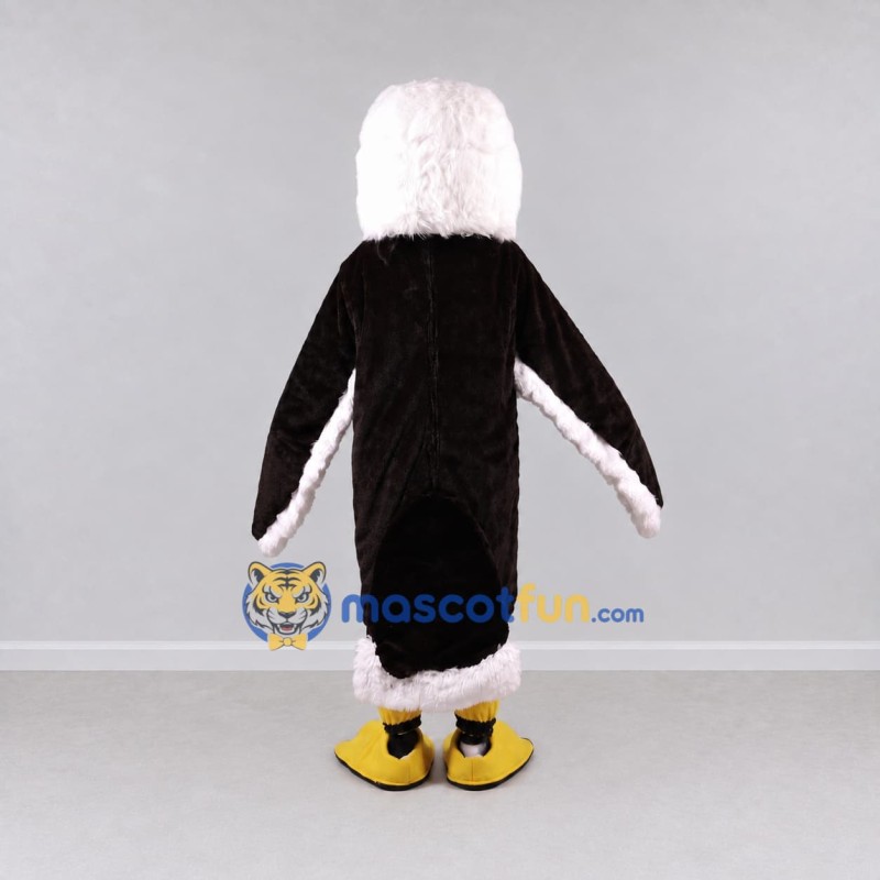 Custom Black and White Eagle Character Mascot Costume Adult Full Body Suit for School Events Custom Black and White Eagle Character Mascot Costume Adult Full Body Suit for School Events