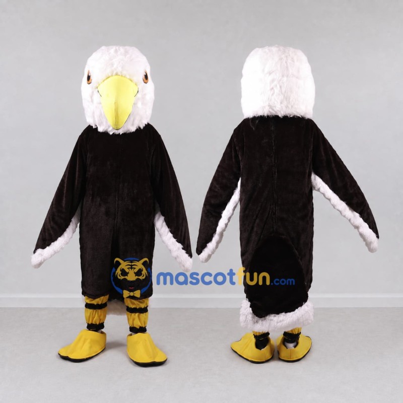 Custom Black and White Eagle Character Mascot Costume Adult Full Body Suit for School Events Custom Black and White Eagle Character Mascot Costume Adult Full Body Suit for School Events