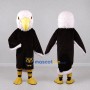 Custom Black and White Eagle Character Mascot Costume Adult Full Body Suit for School Events