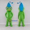 Custom Green and Blue Bird Character with a Plug Crest Mascot Costume Adult Full Body Suit for School Events Custom Green and Blue Bird Character with a Plug Crest Mascot Costume Adult Full Body Suit for School Events